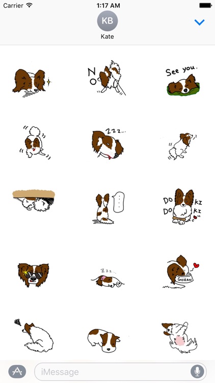 Papillon Dog Emoji Sticker