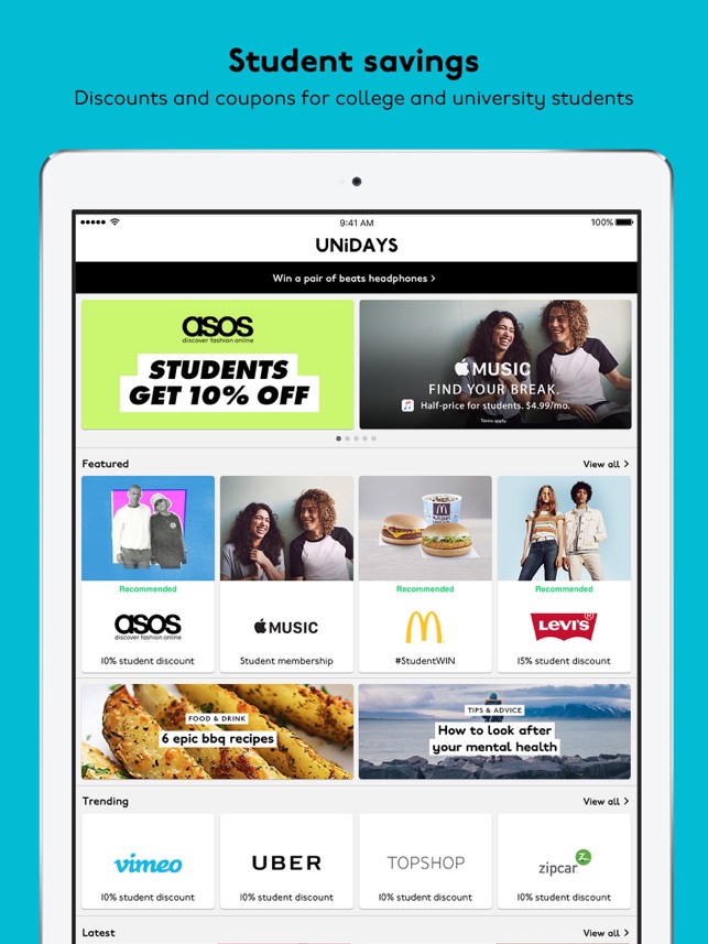 unidays how discount much apple App Student on the Store Discounts â€ŽUNiDAYS: