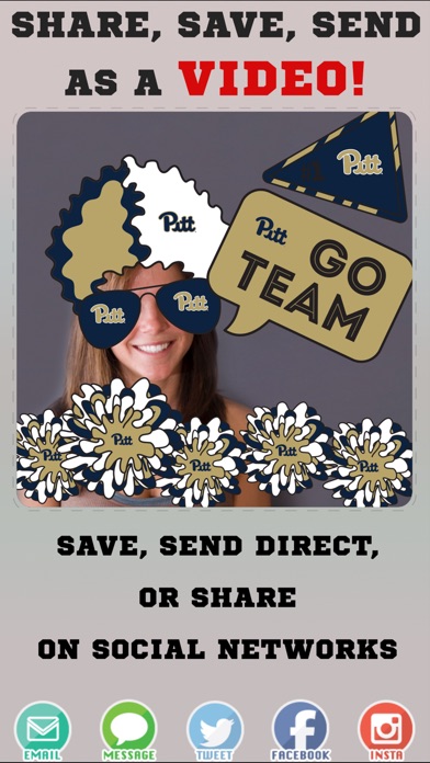 Pittsburgh Panthers Animated Selfie Stickers screenshot 4