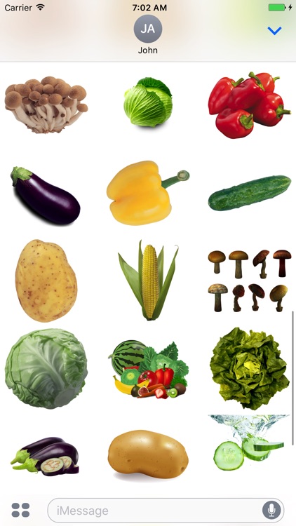 Vegetables Stickers Pack