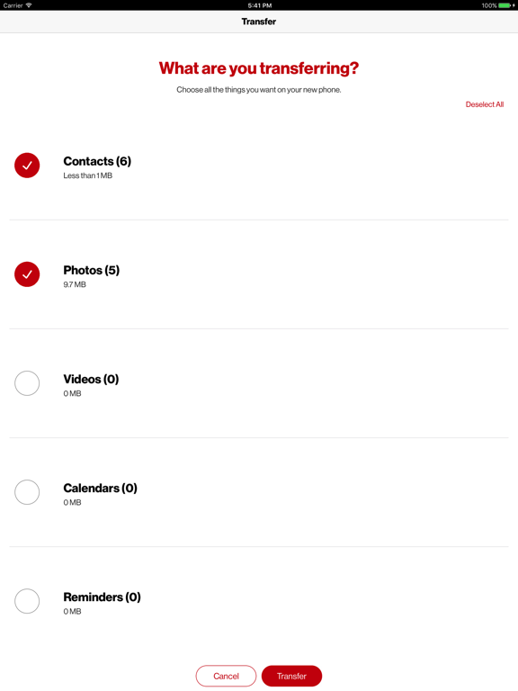 Screenshots of Content Transf for iPad