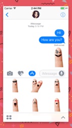 Finger Smiley Animated Sticker Captura de tela 2