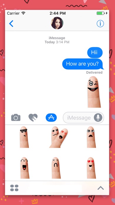 Finger Smiley Animated Sticker screenshot 2