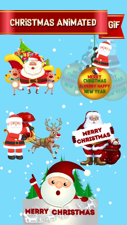 Happy Santa Animated Stickers