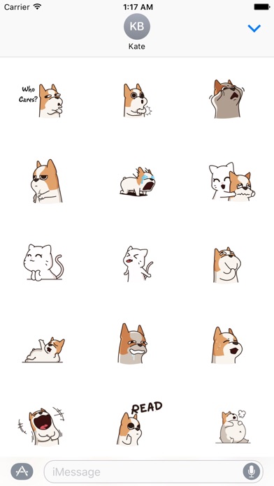 Dog and Cat Love Story Sticker screenshot 2
