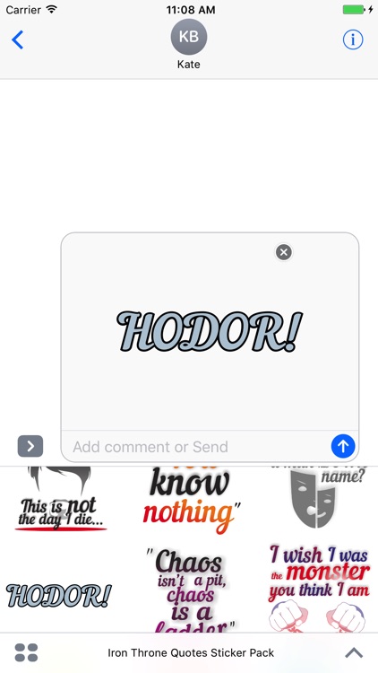 Iron Throne - Quotes Sticker Pack