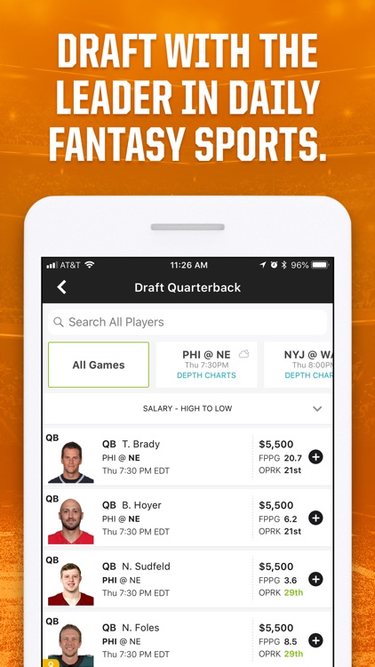 DraftKings Fantasy Sports screenshot-0