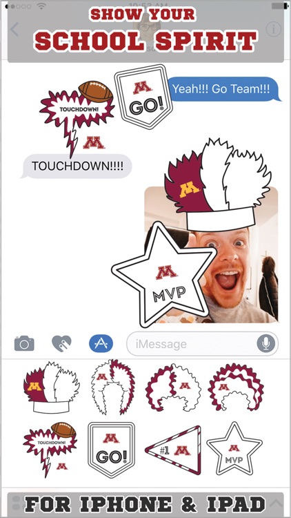 Minnesota Golden Gophers Stickers for iMessage