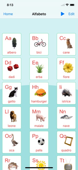 Italian Alphabet Cards