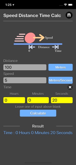 Speed Distance Time Calc