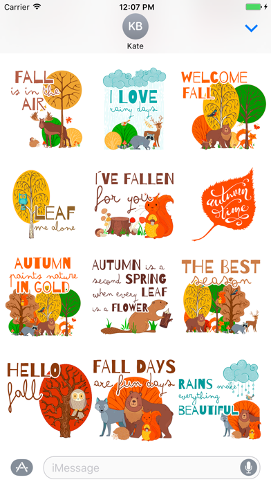 Hello Autumn Fall Time Sticker screenshot 3
