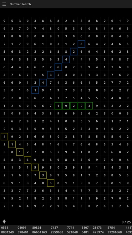 Number Search - Spectensys