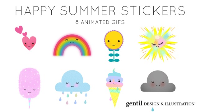 Happy Summer Stickers