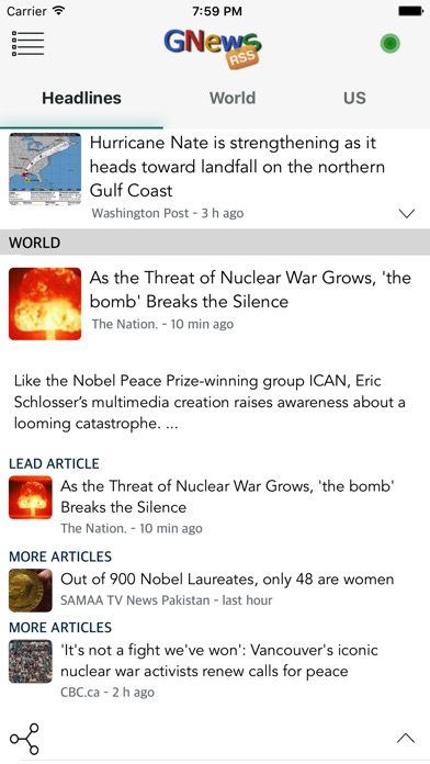 GNews RSS screenshot 2