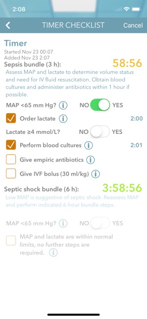 Sepsis Timer On The App Store