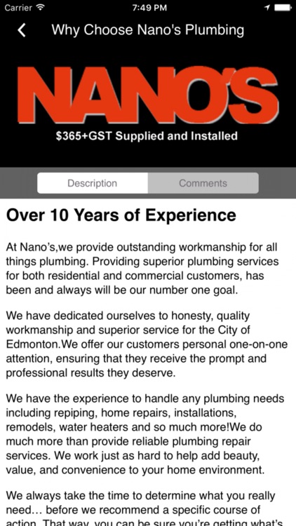 Nanos Plumbing & Heating Ltd screenshot-4