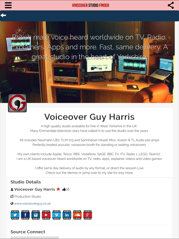 Voiceover Studio Finder