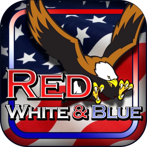 Red white and blue slot machine for sale