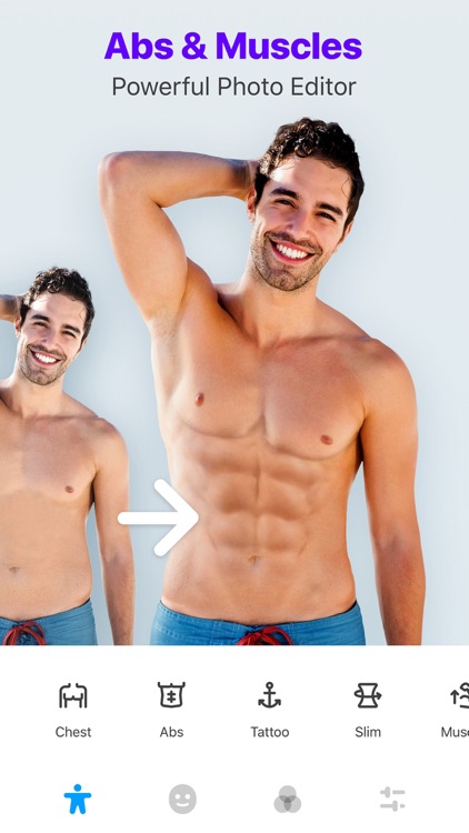Manly - Body Muscle Editor Pro screenshot-0