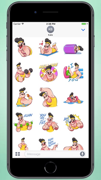 Funny Aerobic Bob Stickers