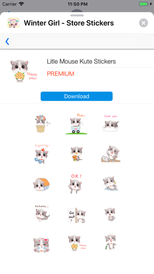 Winter Girl - Store Stickers(圖4)-速報App