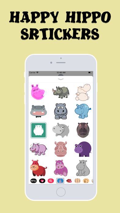 Happy Hippo Stickers screenshot 3