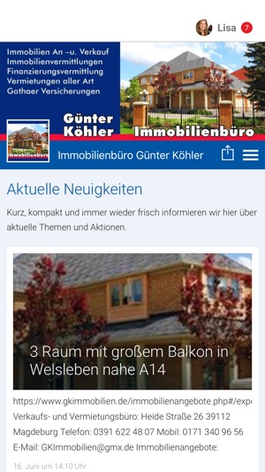 Immobilienbüro Günter Köhler(圖1)-速報App