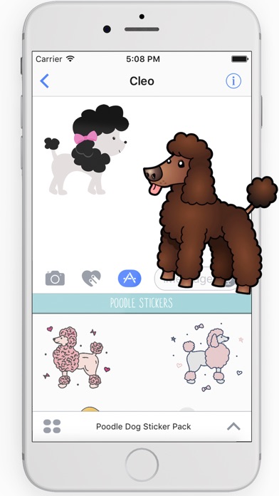 Poodle Dog Sticker Pack screenshot 2