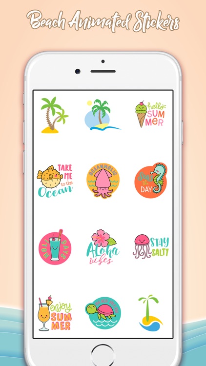 Beach Holiday Animated Sticker