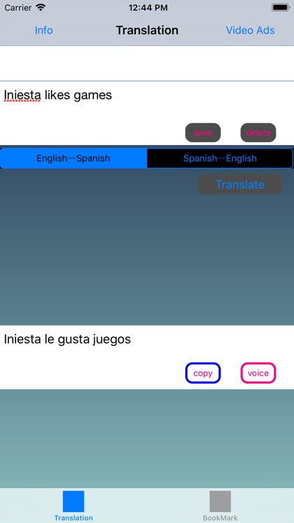 English to Spanish Translator,