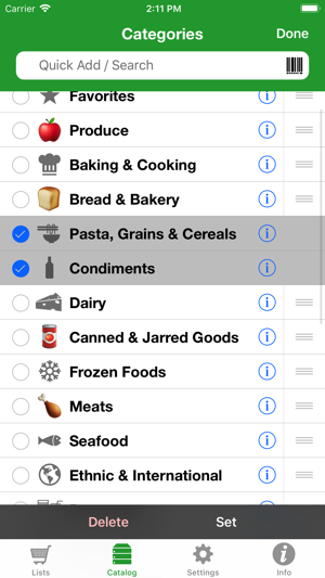 Ping Pro Grocery List On The Iphone Screenshots