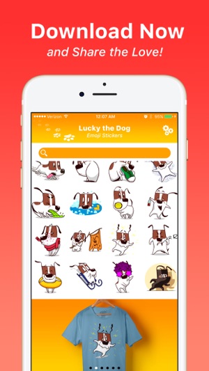 Lucky the Dog - Emoji Stickers(圖5)-速報App