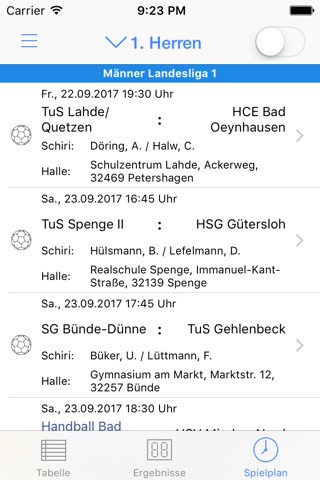 Handball Bad Salzuflen screenshot 2