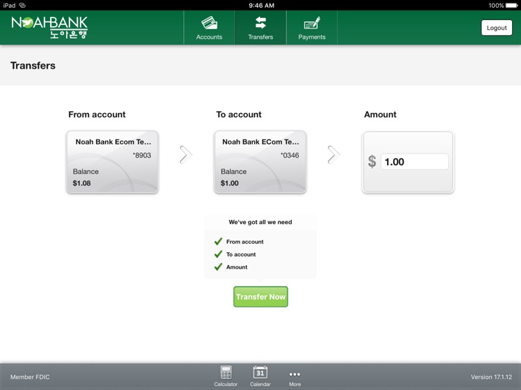 Noah Bank Tablet Banking screenshot-3