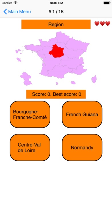 France Regions and Capitals screenshot 4
