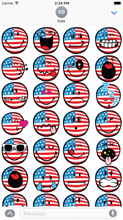Smiley American Flags