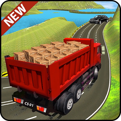 Truck Cargo Driving Hill 3D icon
