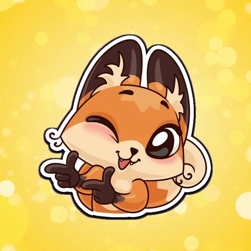 Amber The Fox Emoji Stickers Icon