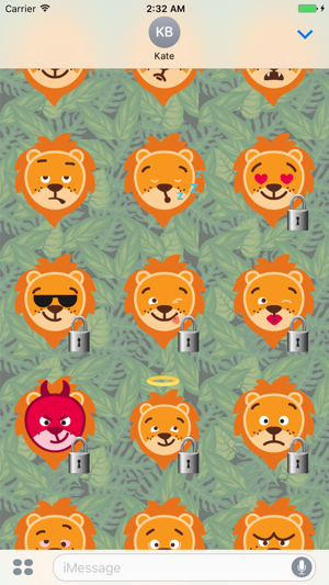 Cool Lion Stickers