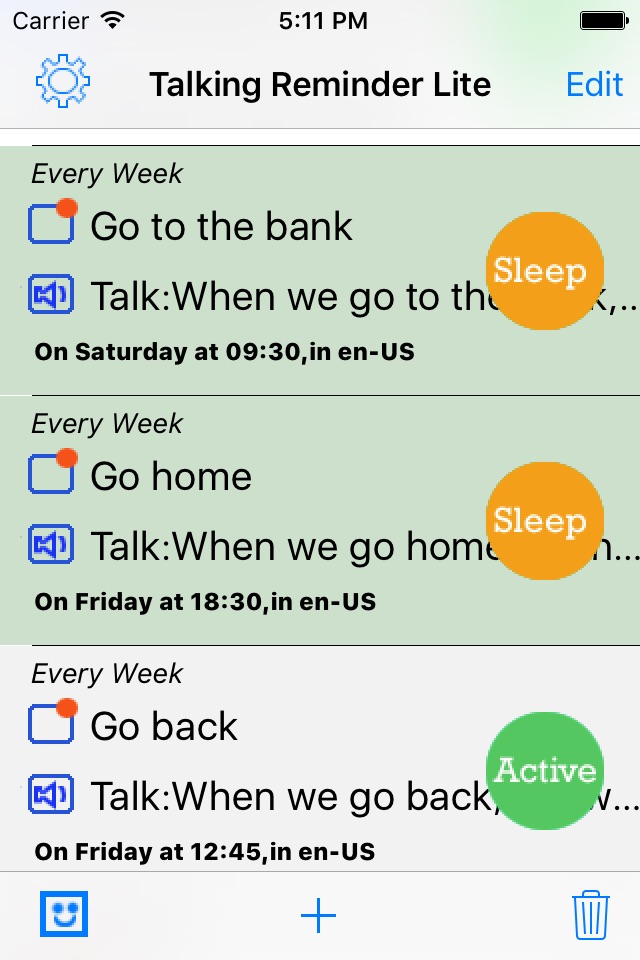 Talking Reminder Lite screenshot 3