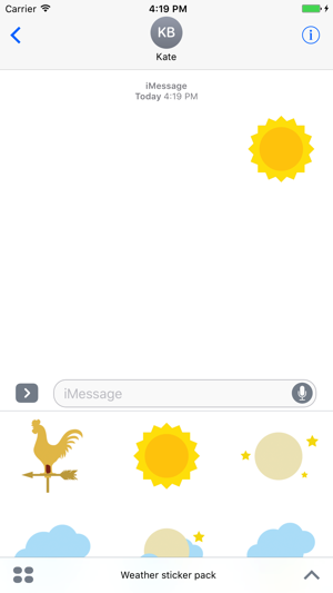 Weather sticker pack for iMessage(圖5)-速報App