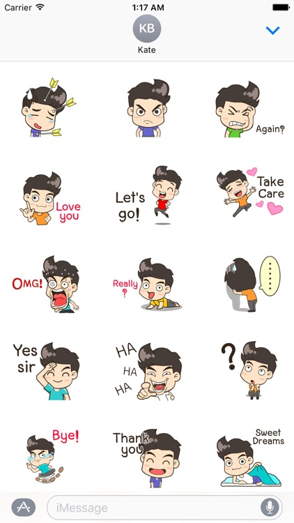 Chat With Happy Boy Sticker