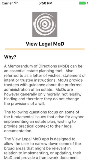 View Legal MoD