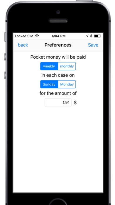 Pocket Money Manager screenshot 2
