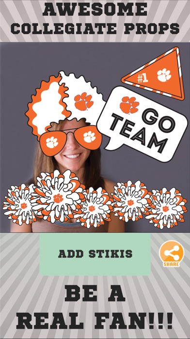 Clemson Tigers Selfie Stickers screenshot 2