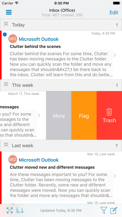 mail365 - Email, Calendars, Tasks and Contacts for Outlook, Exchange and Office 365 Screenshot 2