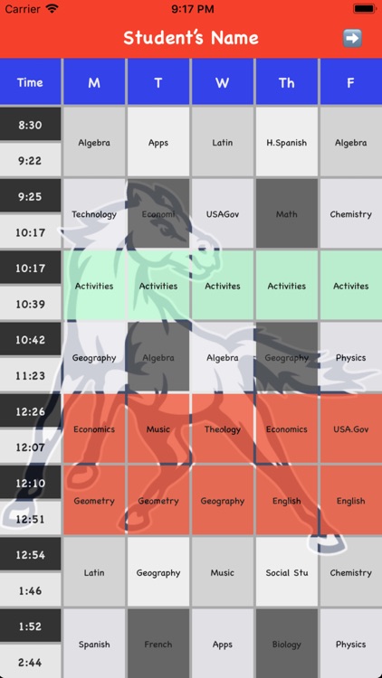 Rita Schedule