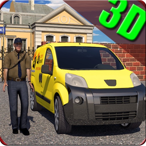 Postman - Mail Delivery Van 3D icon