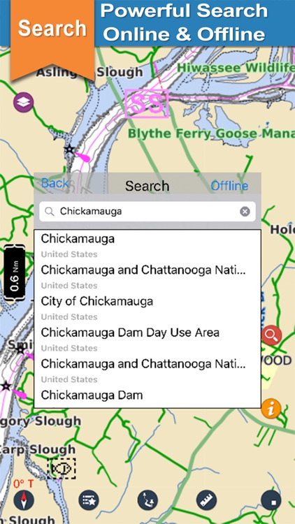 Chickamauga Lake  gps offline nautical charts