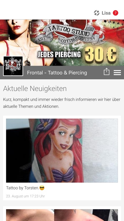 Frontal - Tattoo & Piercing